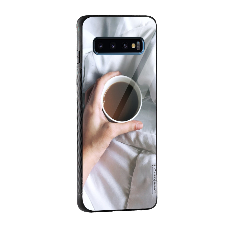 Morning Mocha Glass Back Case for Galaxy S10