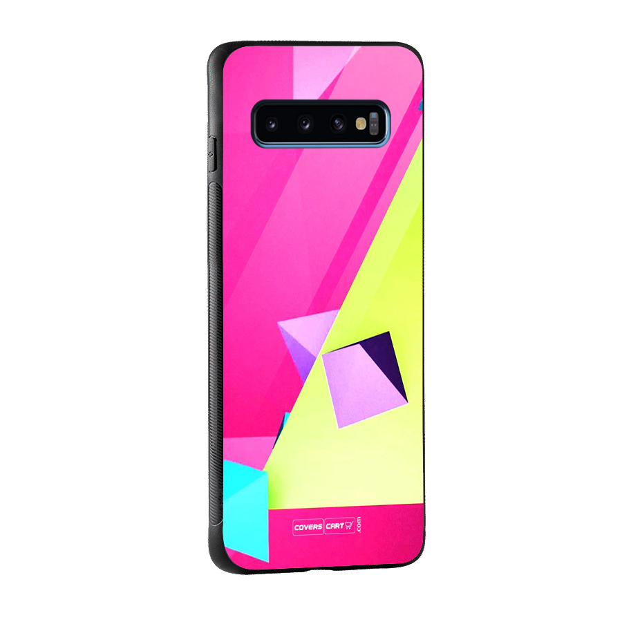 Motion Triangles Glass Back Case for Galaxy S10