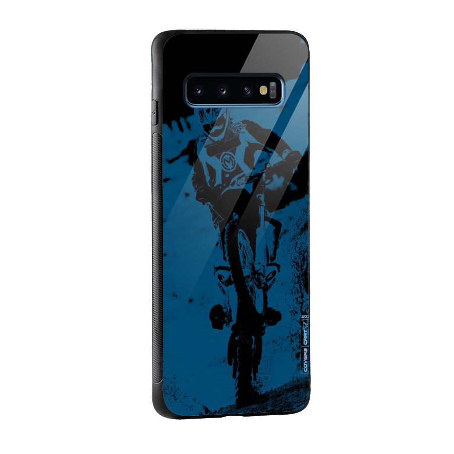 Moto Combat Glass Back Case for Galaxy S10