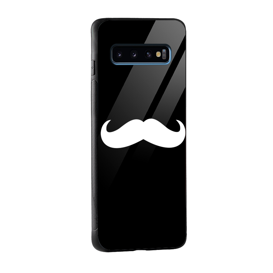 Moustache Love Glass Back Case for Galaxy S10