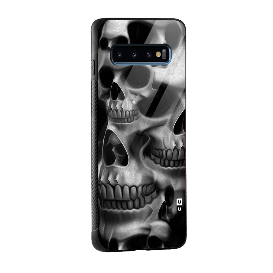 Multiple Skulls Glass Back Case for Galaxy S10