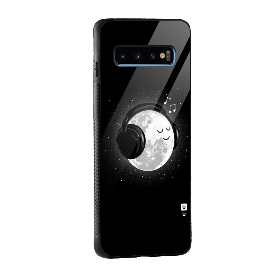 Music World Enjoying Glass Back Case for Galaxy S10