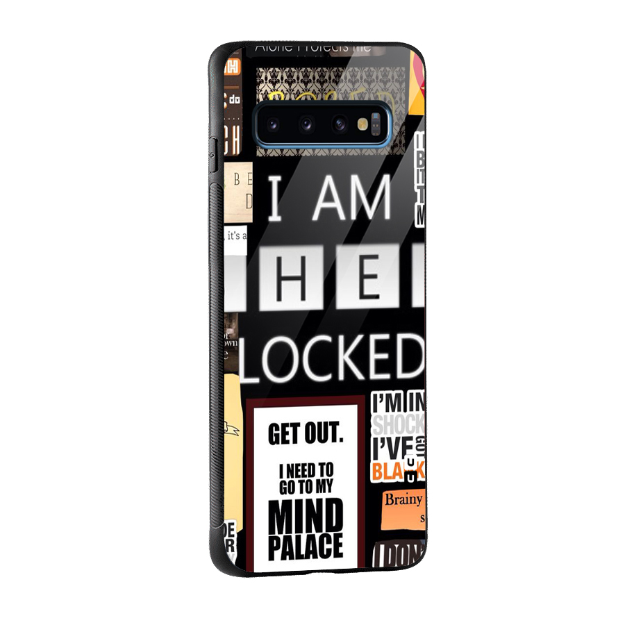 Mystery Pattern Glass Back Case for Galaxy S10