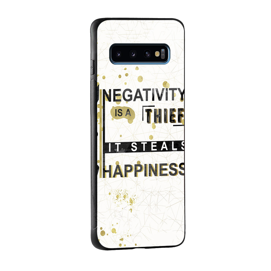 Negativity Thief Glass Back Case for Galaxy S10