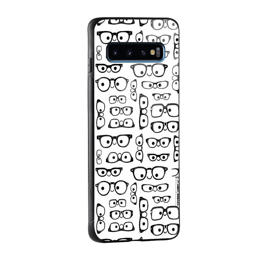Nerdy Specs Glass Back Case for Galaxy S10