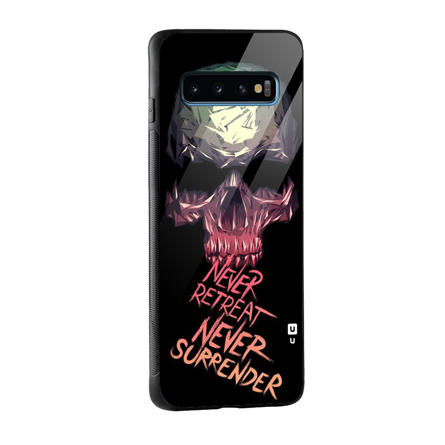 Never Retreat Glass Back Case for Galaxy S10