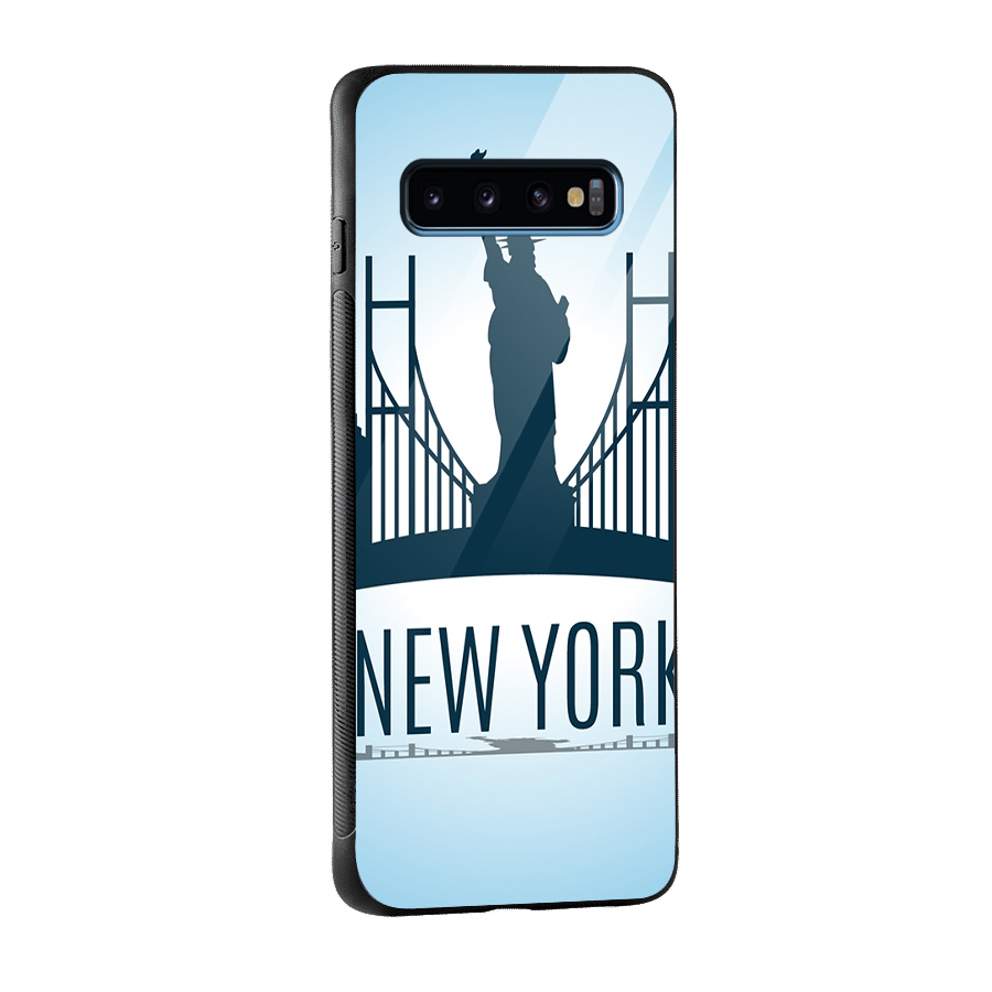 New York Skyline Glass Back Case for Galaxy S10