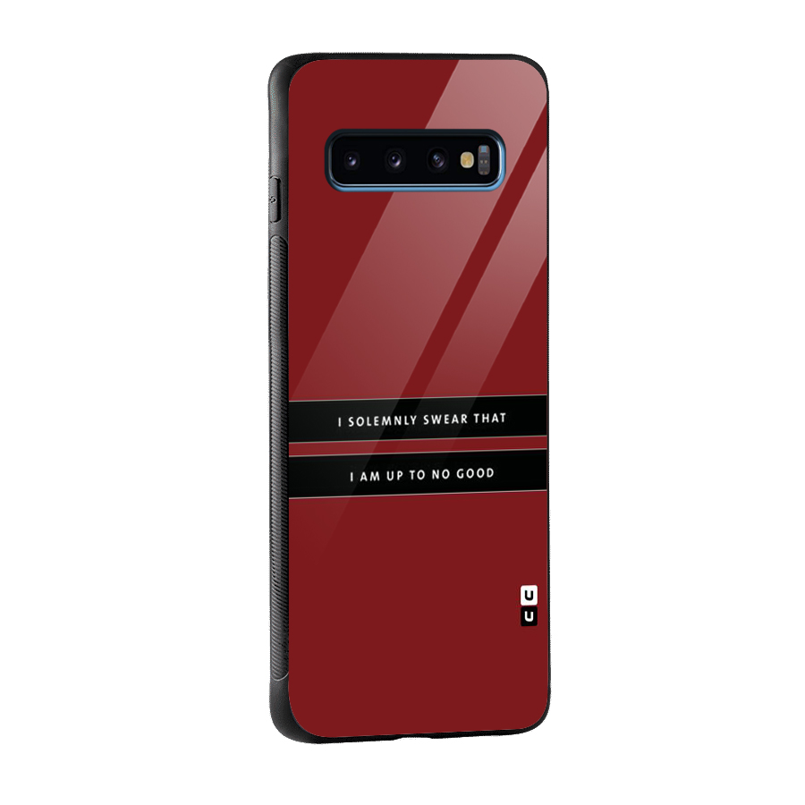 No Good Swear Glass Back Case for Galaxy S10
