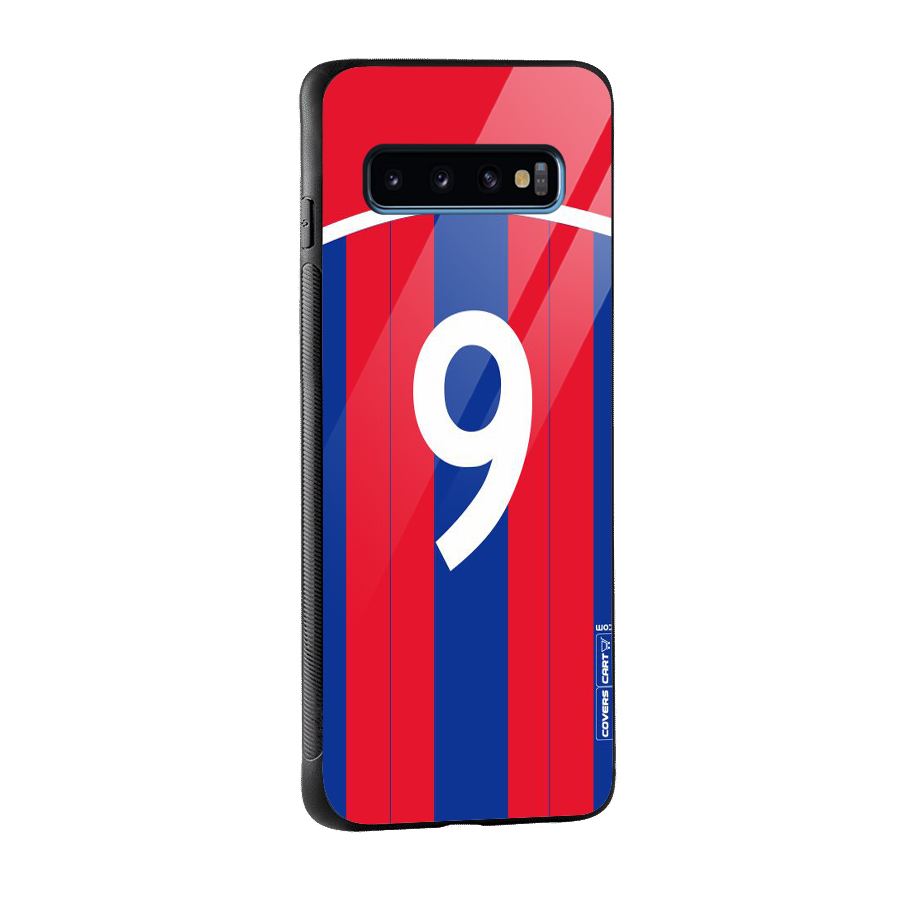 Number 9 Jersey Glass Back Case for Galaxy S10