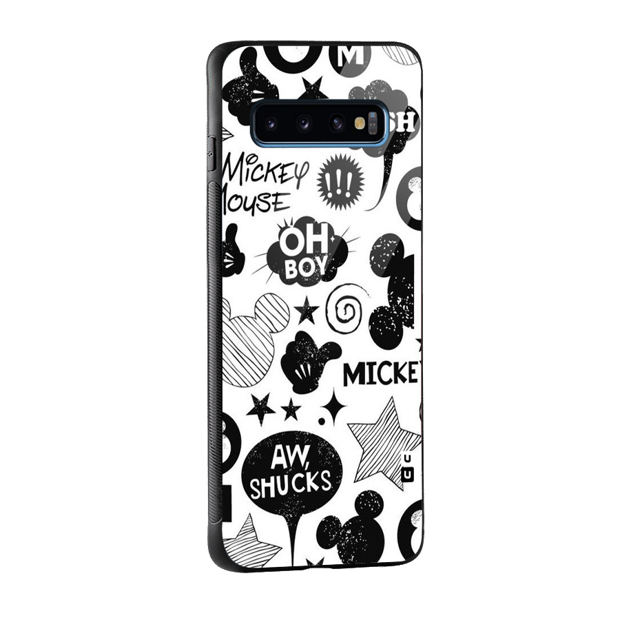 Oh Boy Design Glass Back Case for Galaxy S10