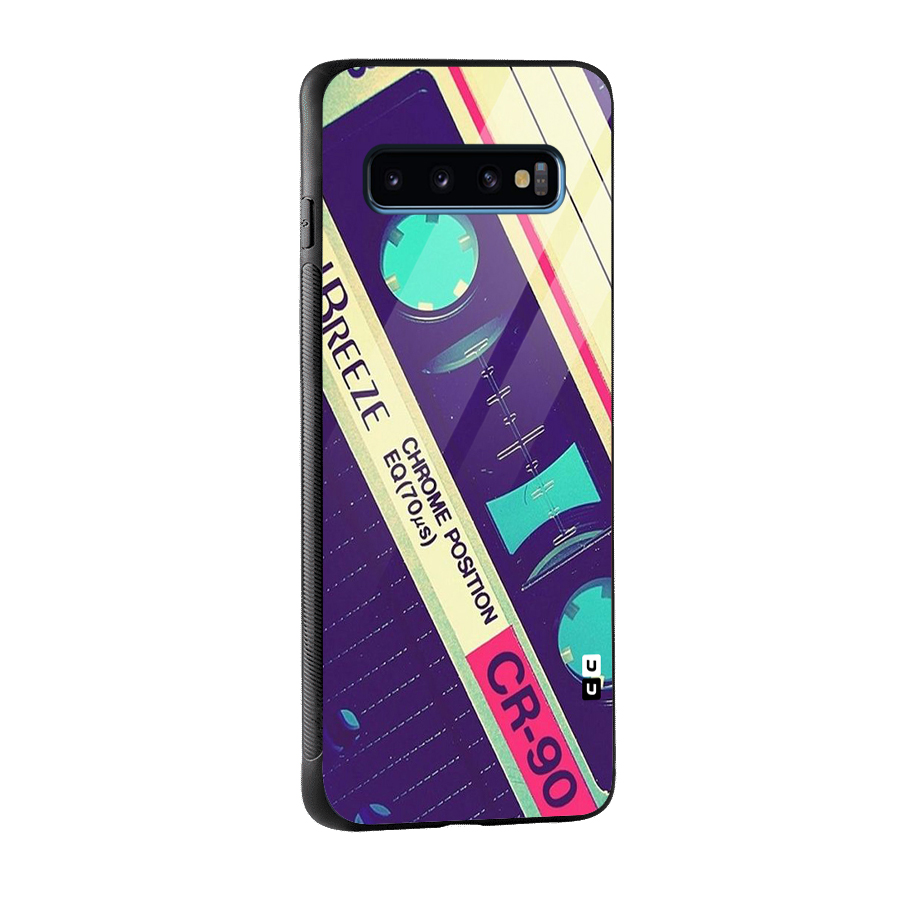 Old Casette Shade Glass Back Case for Galaxy S10