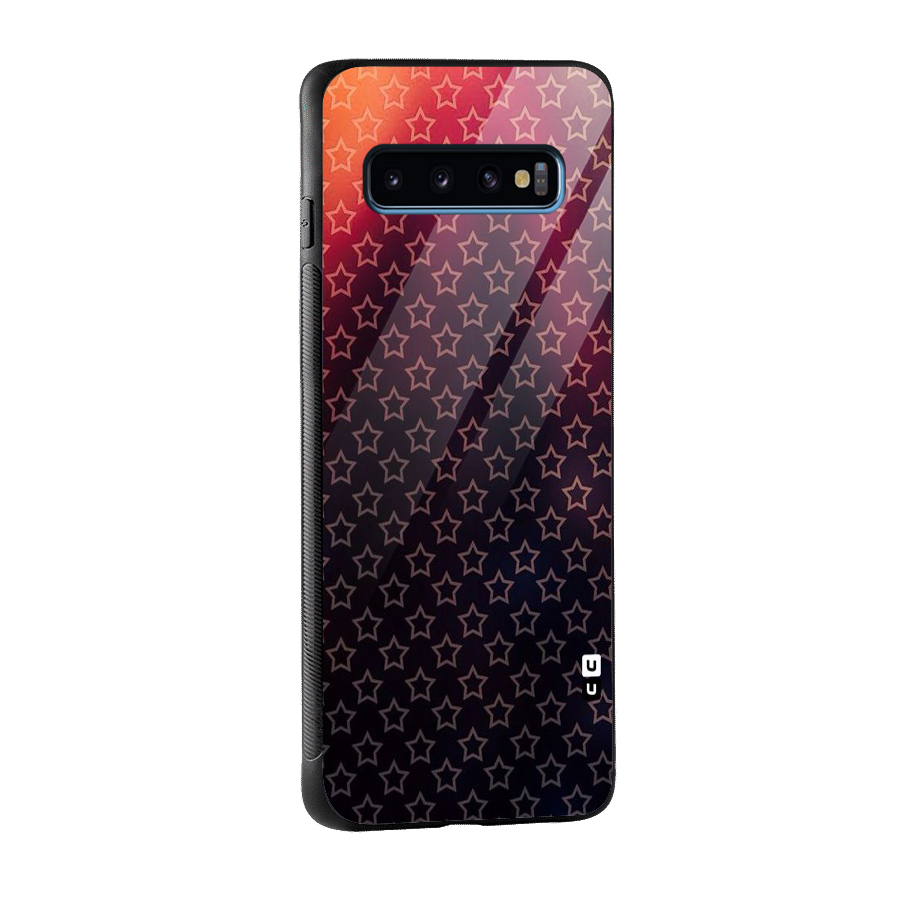 Ombre Stars Glass Back Case for Galaxy S10