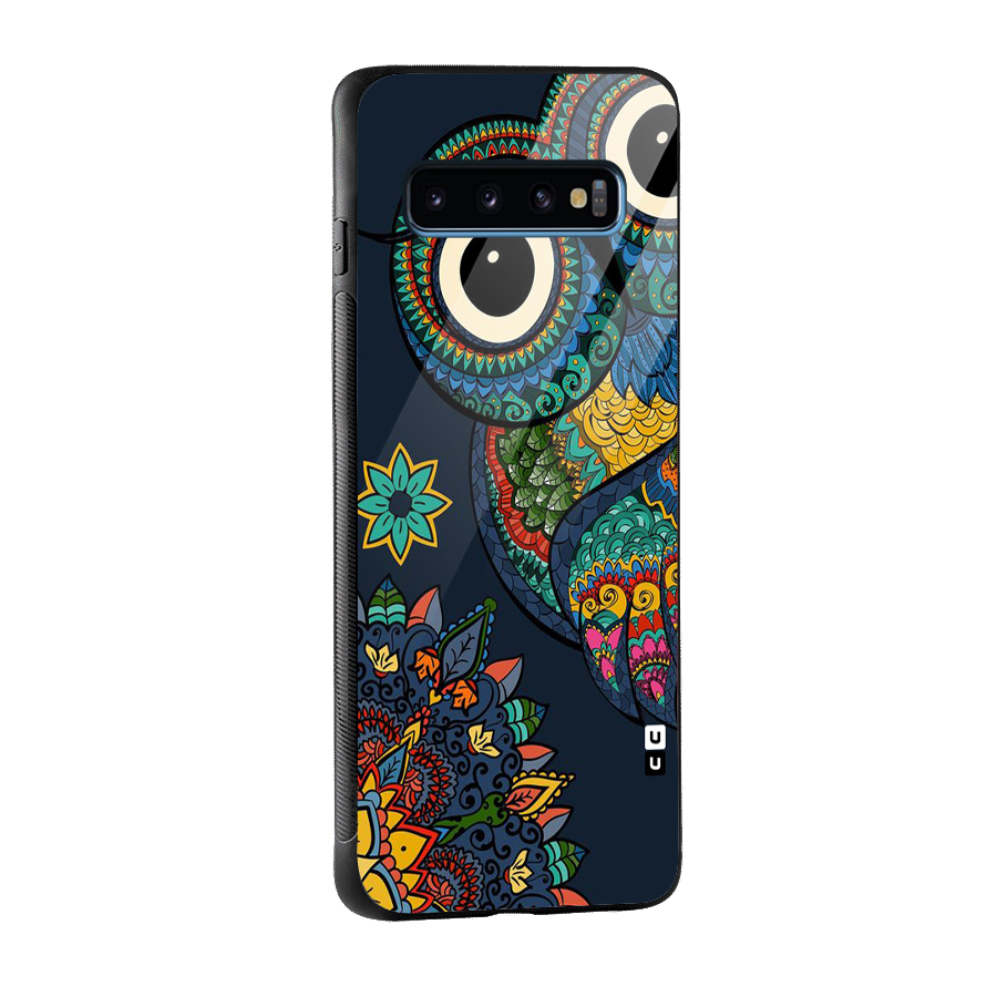 Owl Eyes Glass Back Case for Galaxy S10
