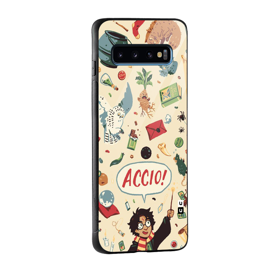 Owl Letter Glass Back Case for Galaxy S10
