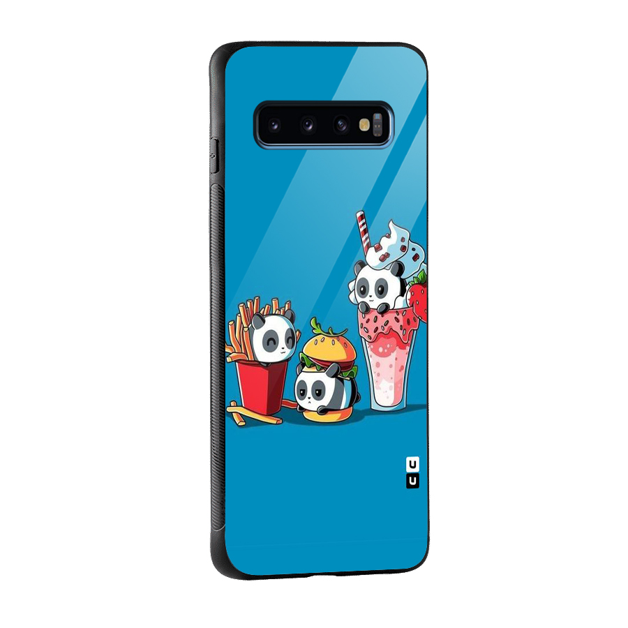 Panda Lazy Glass Back Case for Galaxy S10