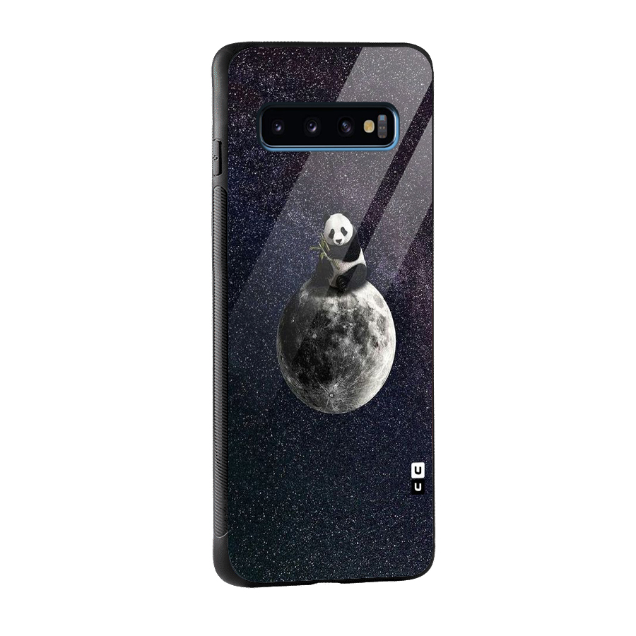 Panda Space Glass Back Case for Galaxy S10