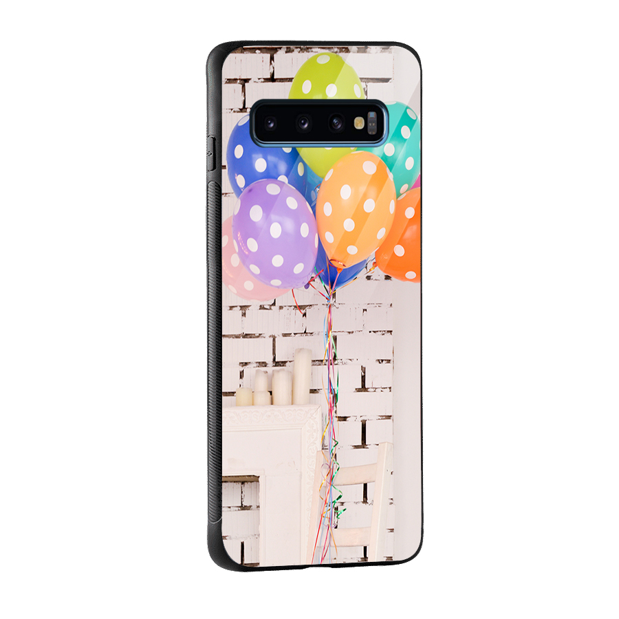Party Balloons Glass Back Case for Galaxy S10