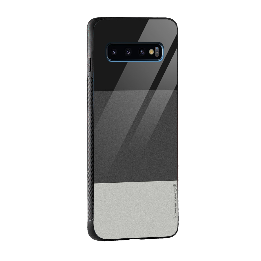 Pastel Black and Grey Glass Back Case for Galaxy S10