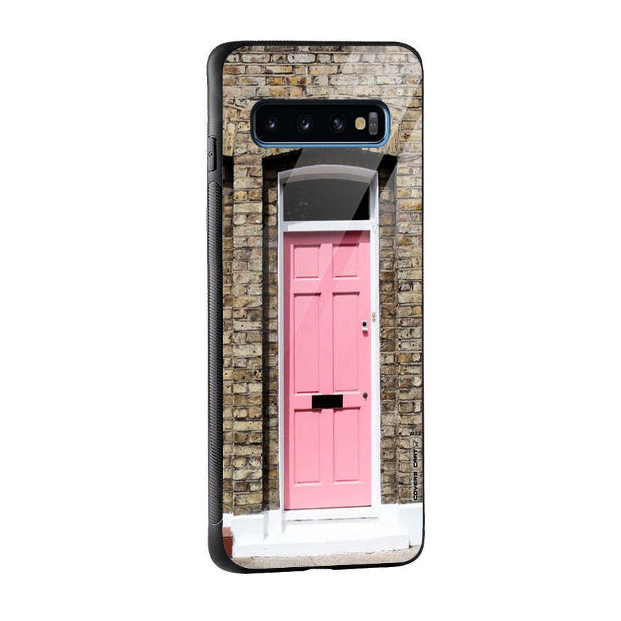 Pastel Pink Door Glass Back Case for Galaxy S10