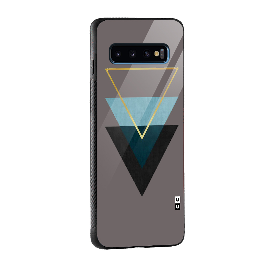 Pastel Triangle Glass Back Case for Galaxy S10