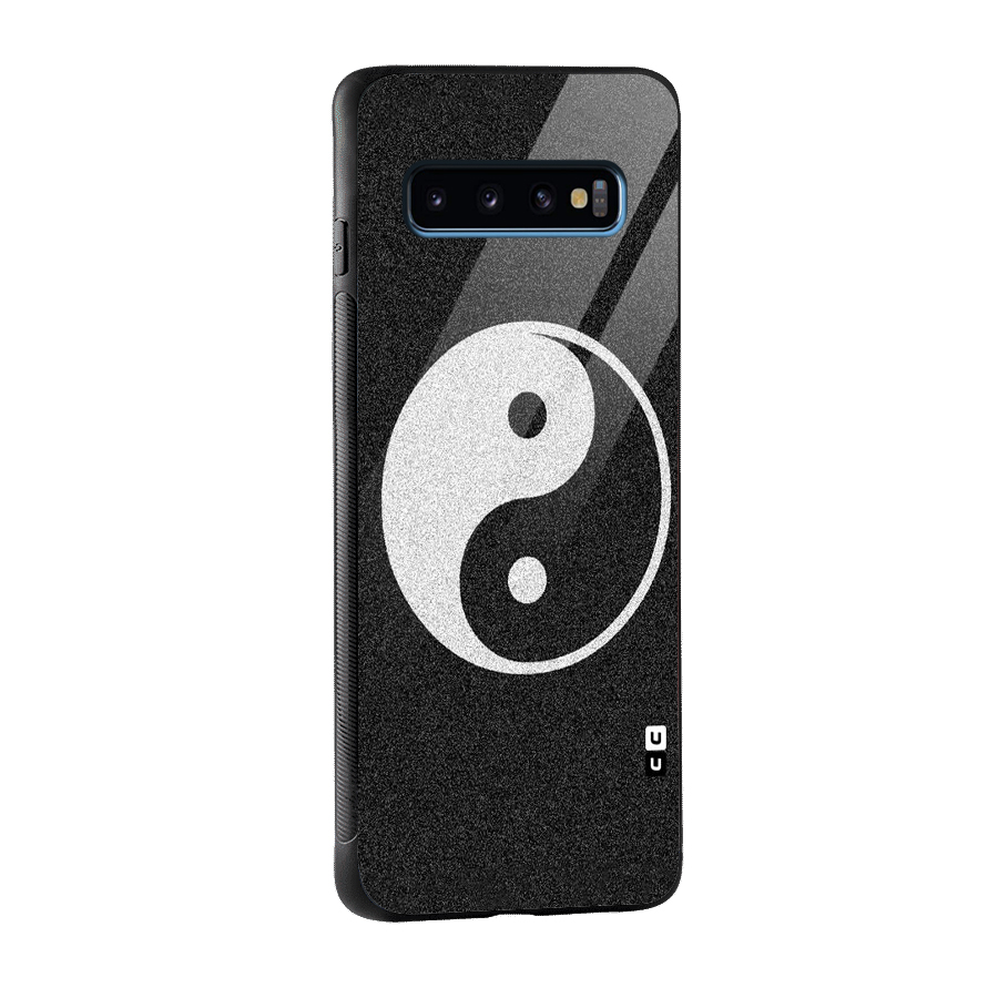 Peace Disorted Glass Back Case for Galaxy S10