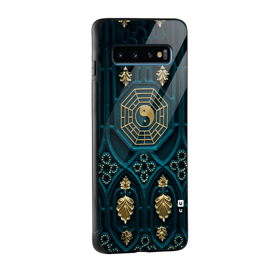 Peace Web Design Glass Back Case for Galaxy S10