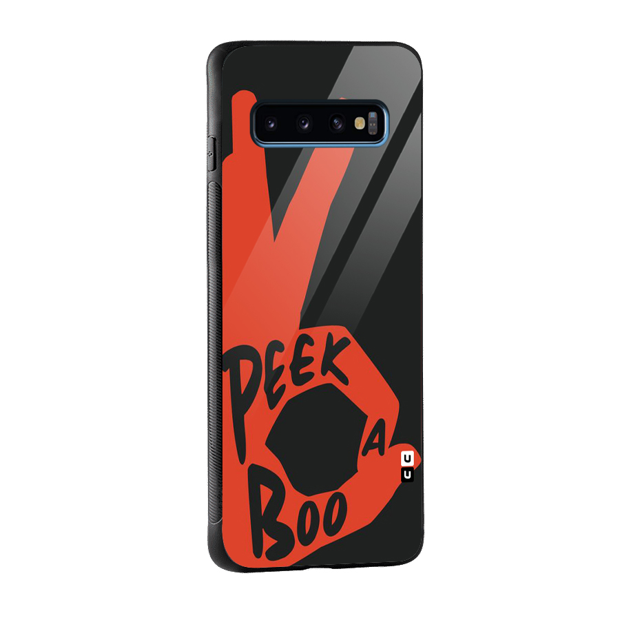 Peek-a-boo Glass Back Case for Galaxy S10