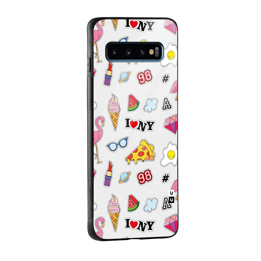 Personnel Quirk Glass Back Case for Galaxy S10