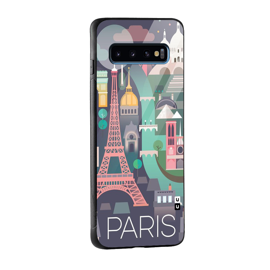 Pink Cute Tower Glass Back Case for Galaxy S10