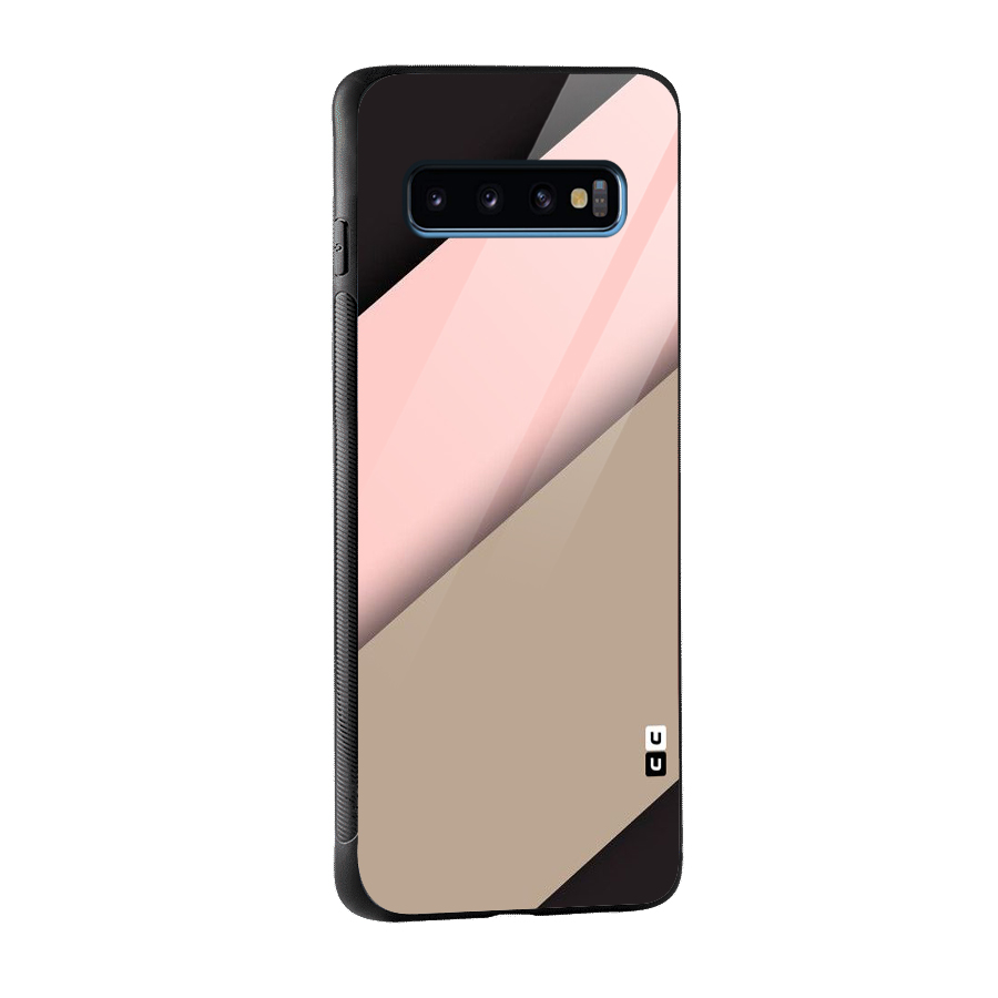 Pink Diagonal Glass Back Case for Galaxy S10