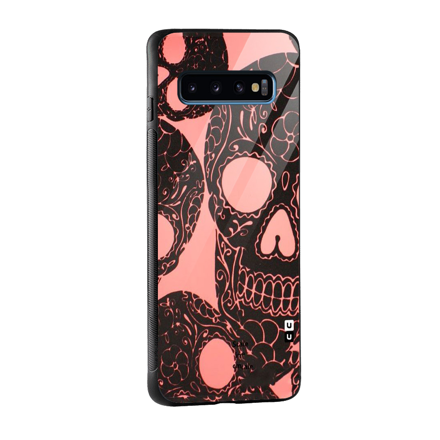 Pink Head Glass Back Case for Galaxy S10