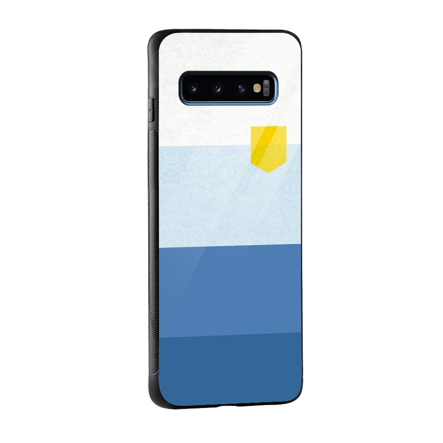 Pocket Stripes. Glass Back Case for Galaxy S10