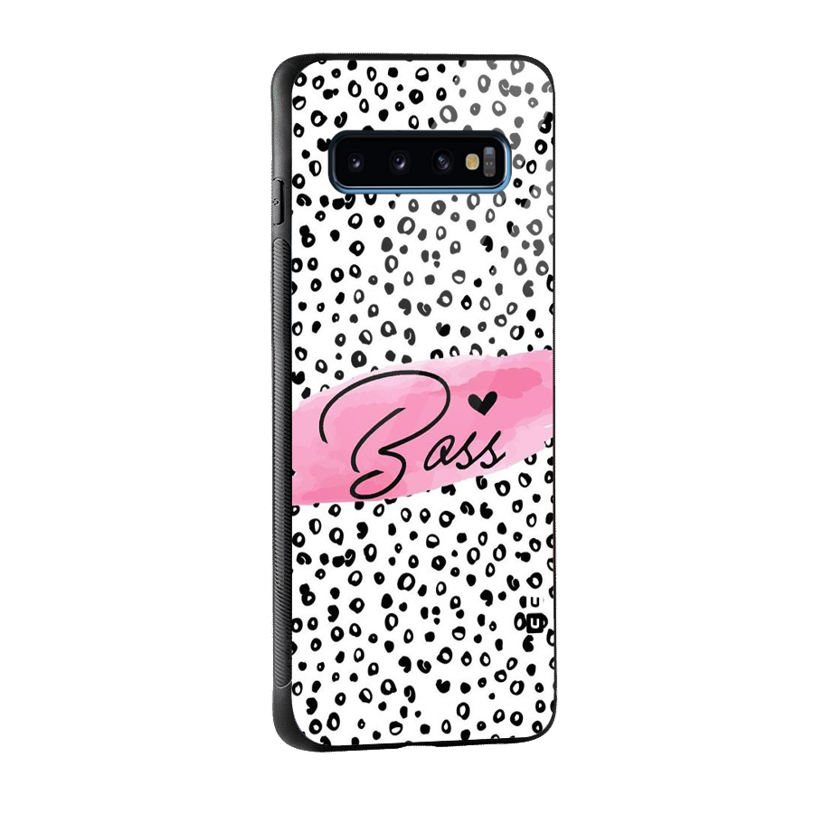 Polka Boss Glass Back Case for Galaxy S10