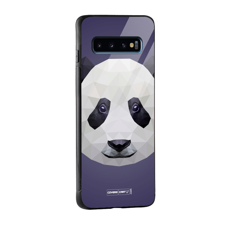 Polygon Panda Glass Back Case for Galaxy S10