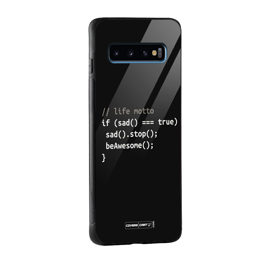 Programmers Life Glass Back Case for Galaxy S10