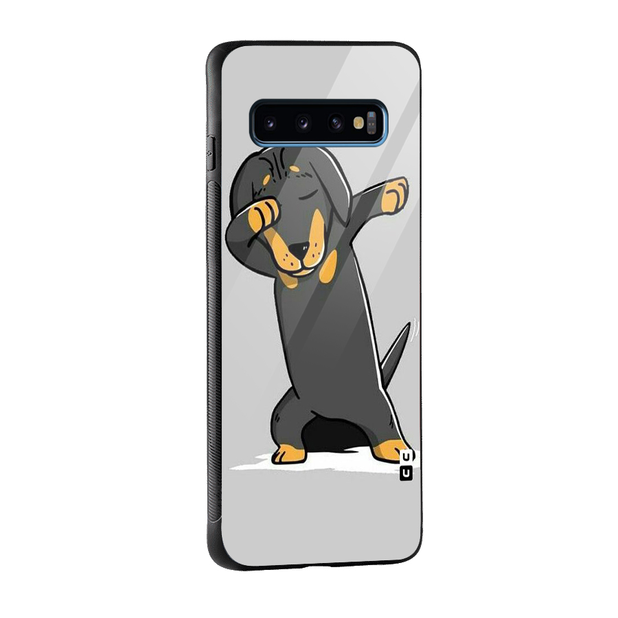 Puppy Dab Glass Back Case for Galaxy S10
