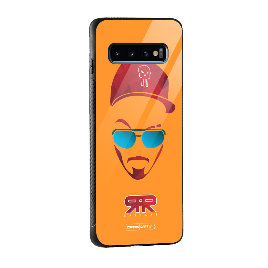 Raftaar Orange Glass Back Case for Galaxy S10
