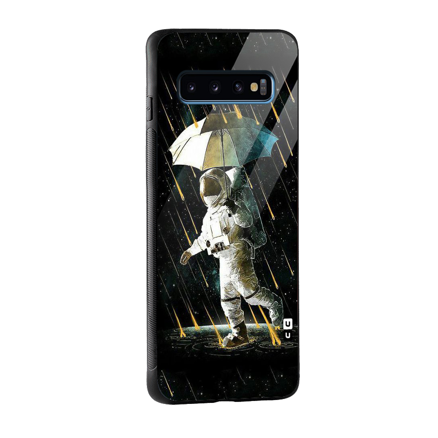 Rain Spaceman Glass Back Case for Galaxy S10