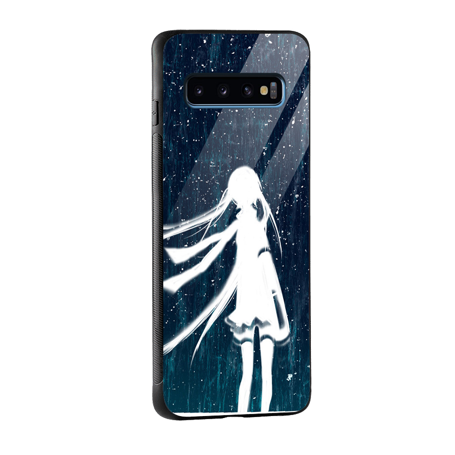 Rain White Girl Glass Back Case for Galaxy S10