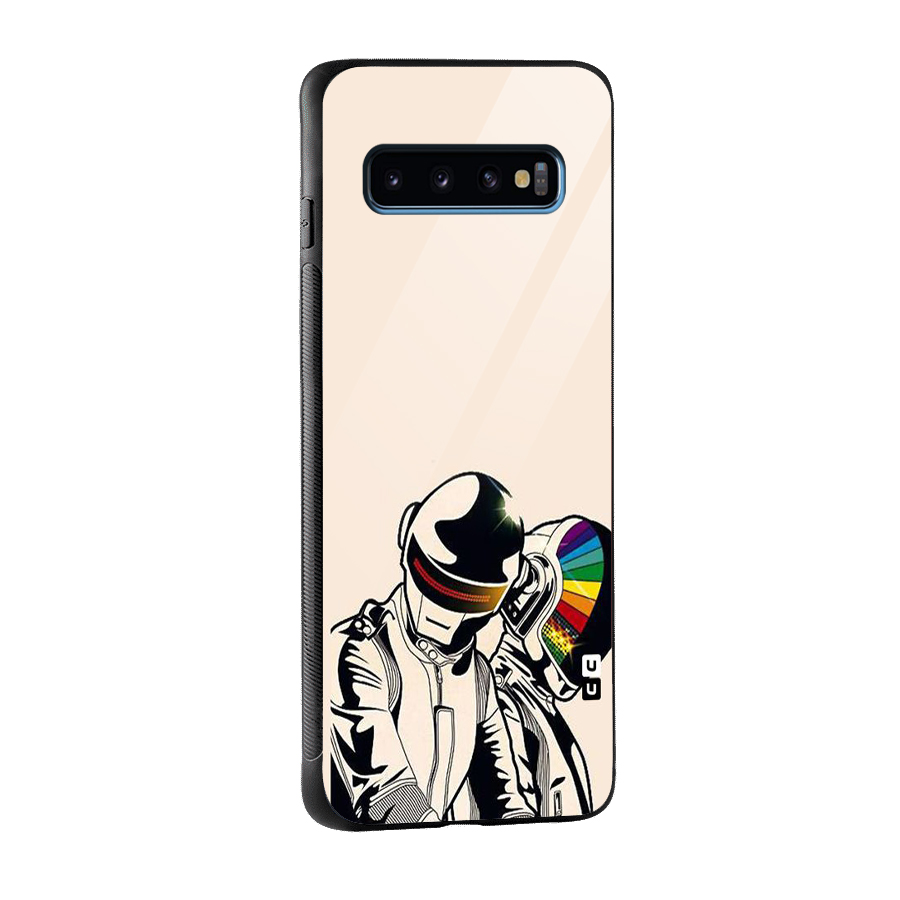 Rainbow Radio Glass Back Case for Galaxy S10