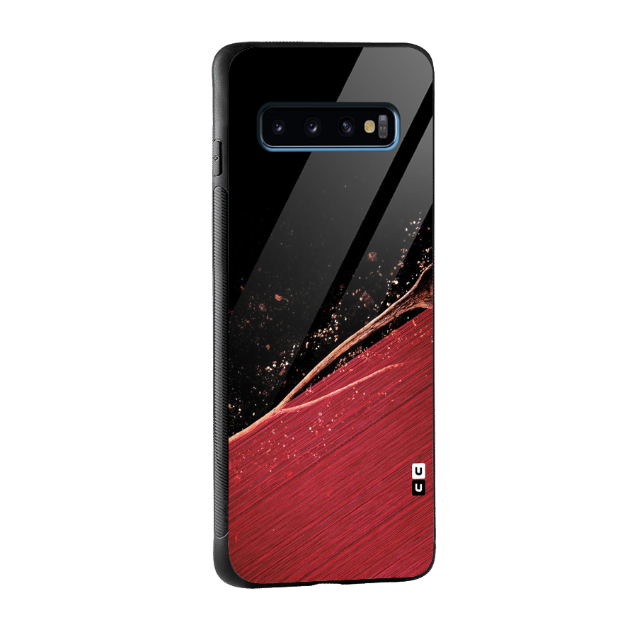 Red Flow Drops Glass Back Case for Galaxy S10