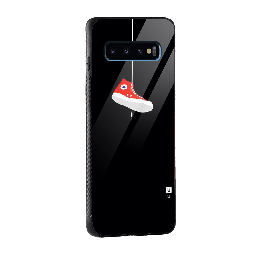 Red Shoe Hanging Glass Back Case for Galaxy S10