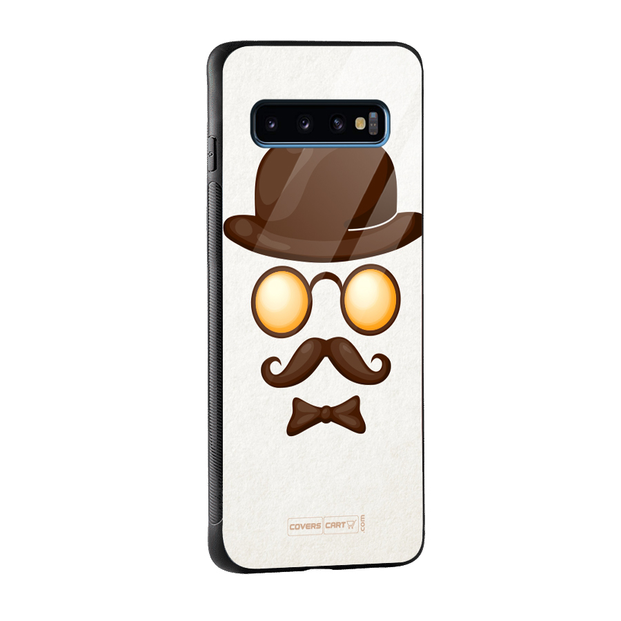 Retro Style Glass Back Case for Galaxy S10