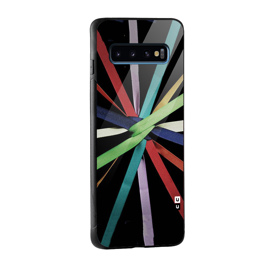 Ribbon Design Glass Back Case for Galaxy S10