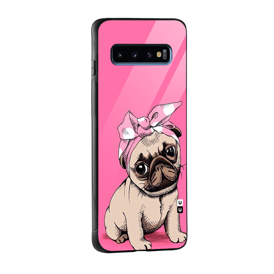 Ribbon Doggo Glass Back Case for Galaxy S10