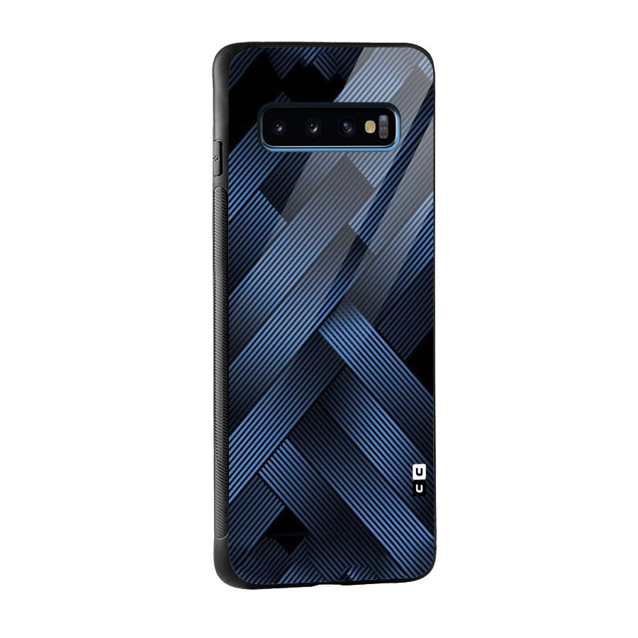 Ribbon Stripes Glass Back Case for Galaxy S10