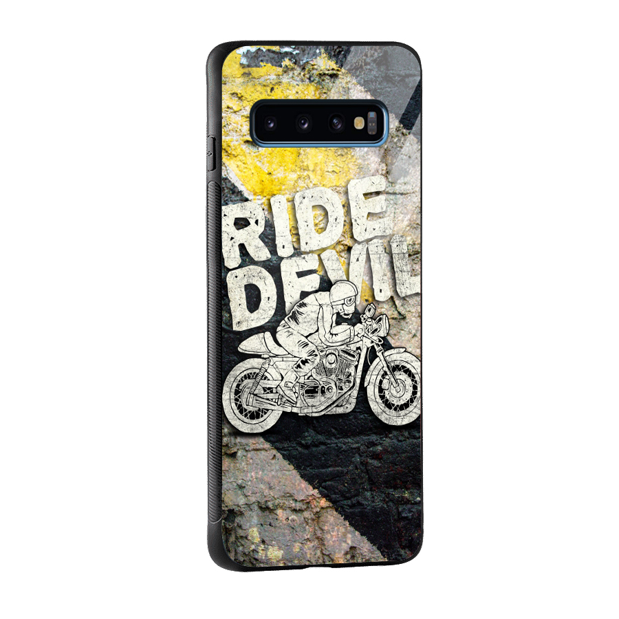 Ride Devil Glass Back Case for Galaxy S10