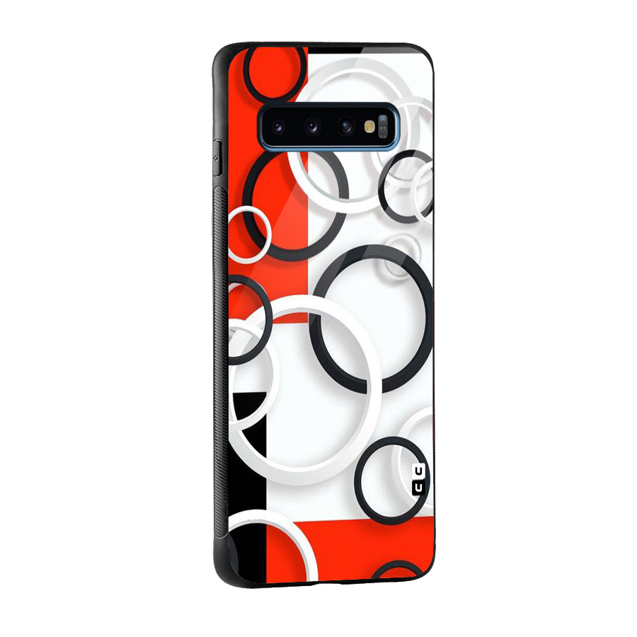Rings Abstract Glass Back Case for Galaxy S10