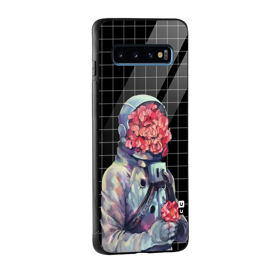 Robot Rose Glass Back Case for Galaxy S10