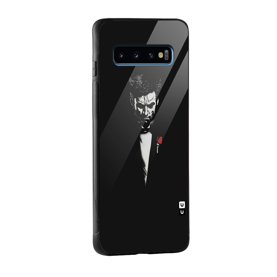 Rose Man Glass Back Case for Galaxy S10